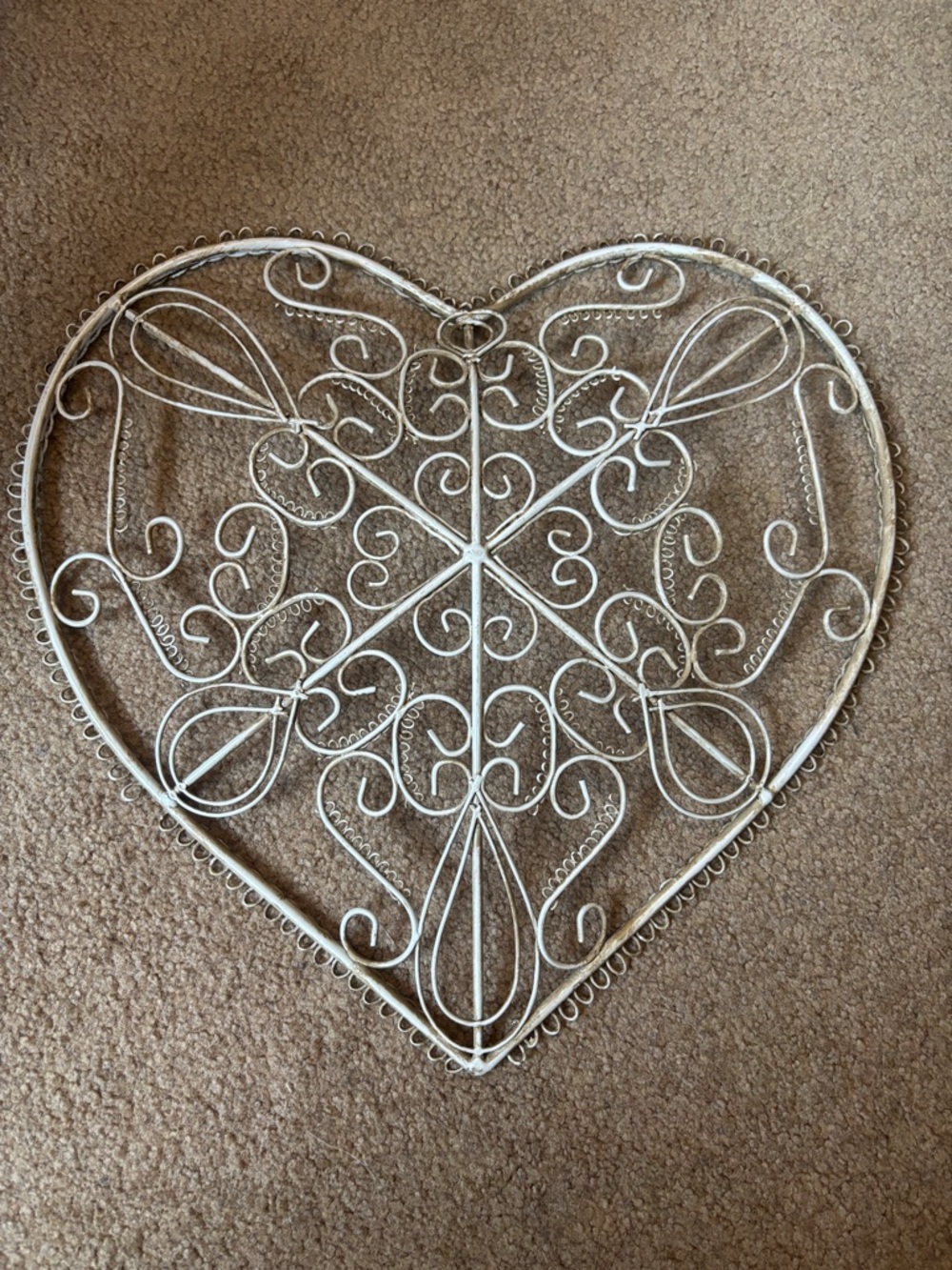 Decorative Heart Wall Hanging - Scrollwork Metal